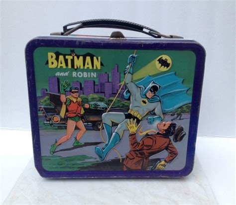 vintage batman metal lunch box|1966 batman lunch box.